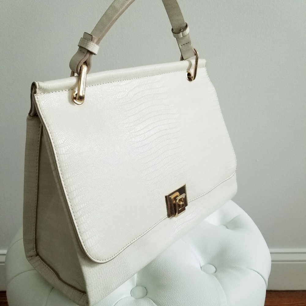 Zara genuine leather crocskin bag